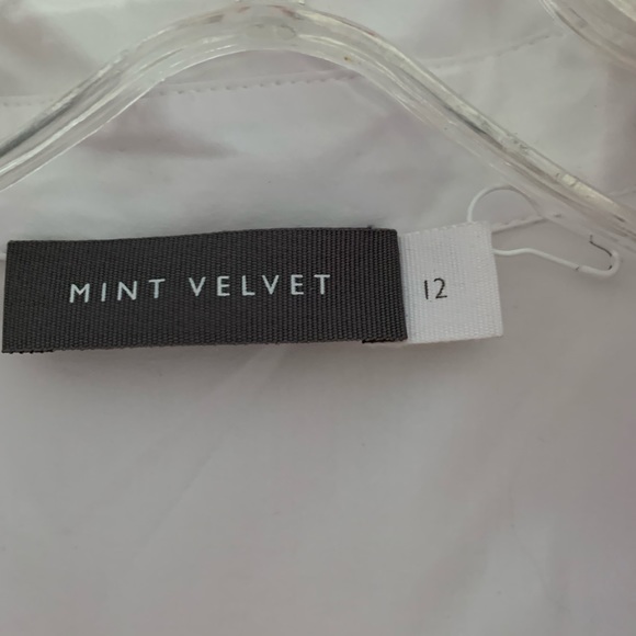 Mint Velvet White Tie Sleeve Poplin Shirt New 8 - Picture 4 of 7